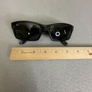 Ray-Ban RB4151 601/3N Black Rectangle Sunglasses G-15 Green Lens Made Italy